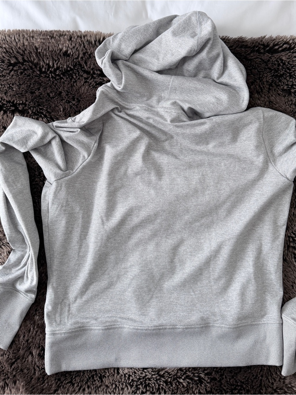 VUORI Halo mini full zip hoodie, pale gray heather S - Picture 4 of 5